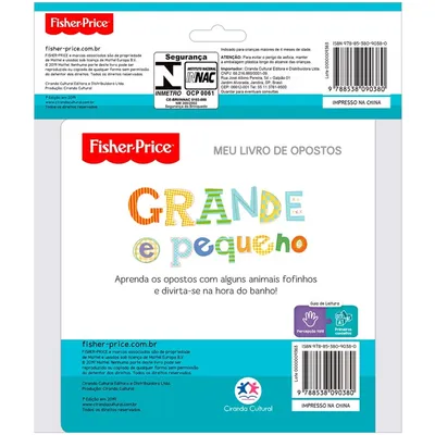 Livro De Banho Ciranda Cultural Fisher Price Grande E Pequeno Livro De Banho Ciranda Cultural Fisher Price Grande E Pequeno